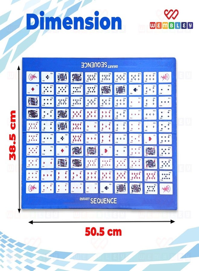 Wembley Sequence Strategy Board Game for Adults and Family at Home | Fun Card and Board Game for Kids | Educational and Party Game for Kids Ages 7 Plus, Activity Toy Gift Set for 2 to 12 Players - Image 2